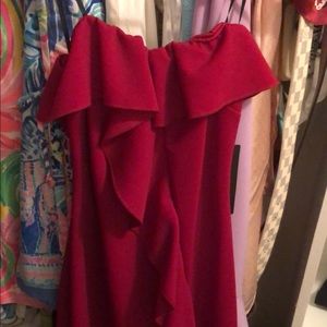 Lulus Red Ruffle Dress